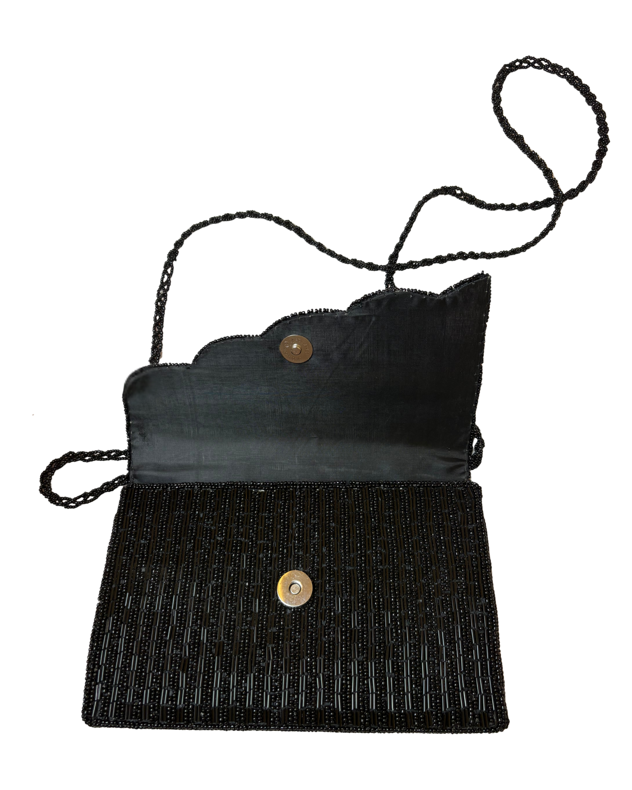 Geantă de seară cu margele negre
