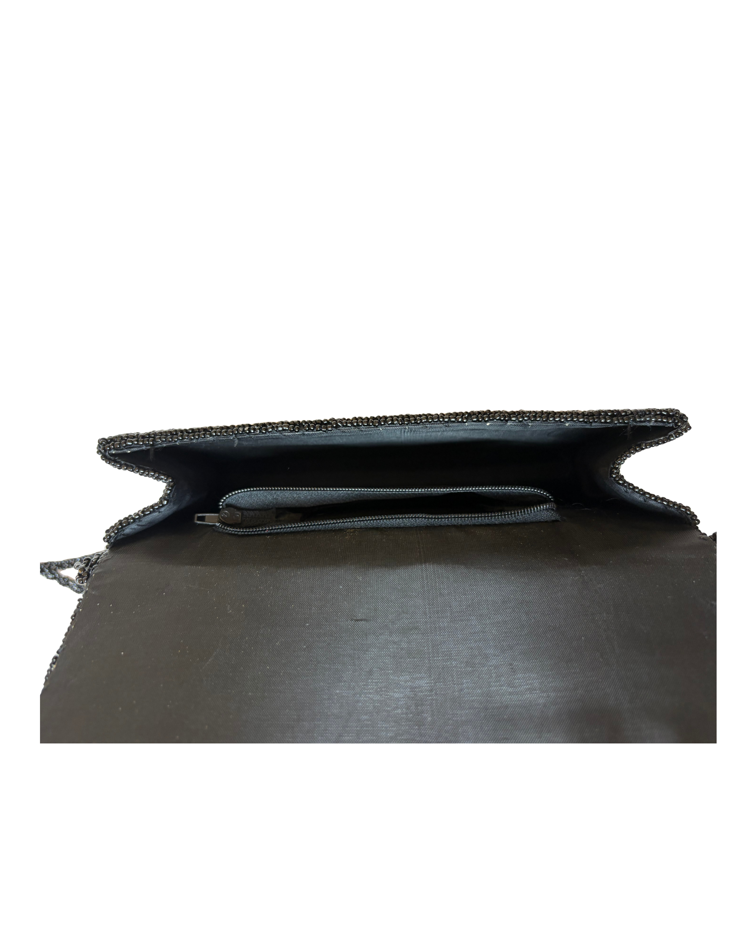 Geantă de seară cu margele negre