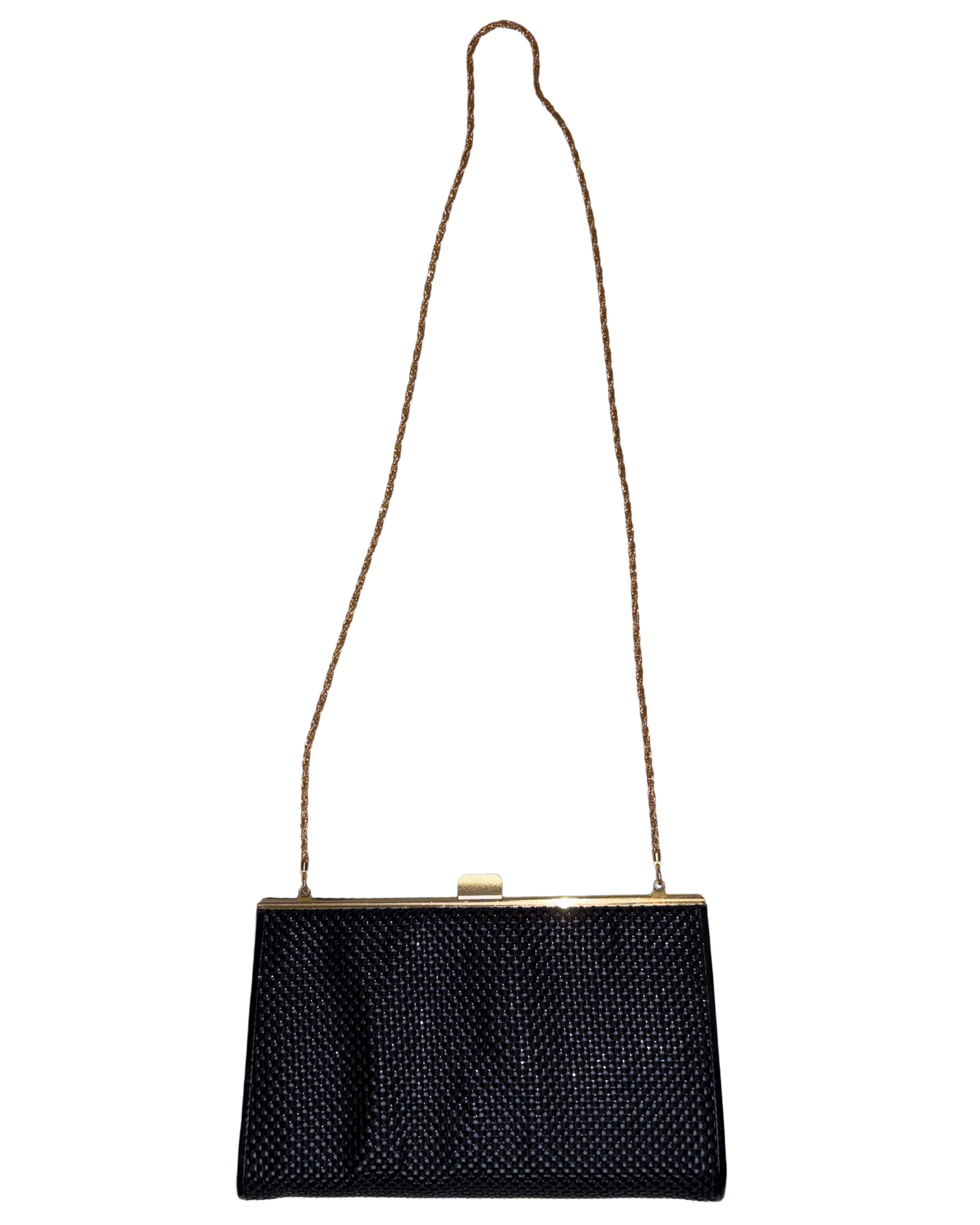 Geantă de seară cu detalii aurii