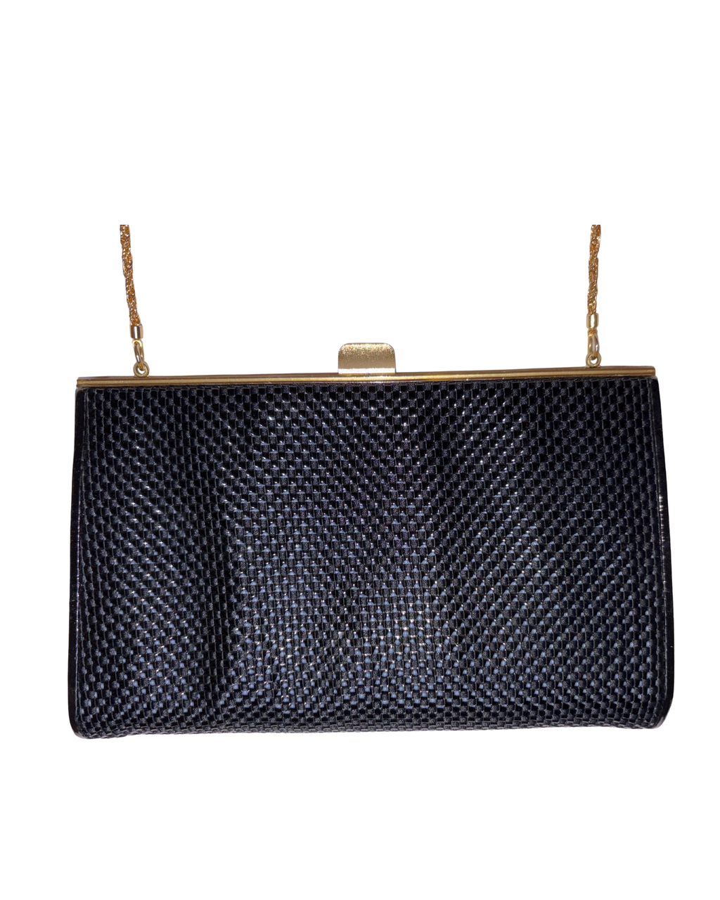 Geantă de seară cu detalii aurii