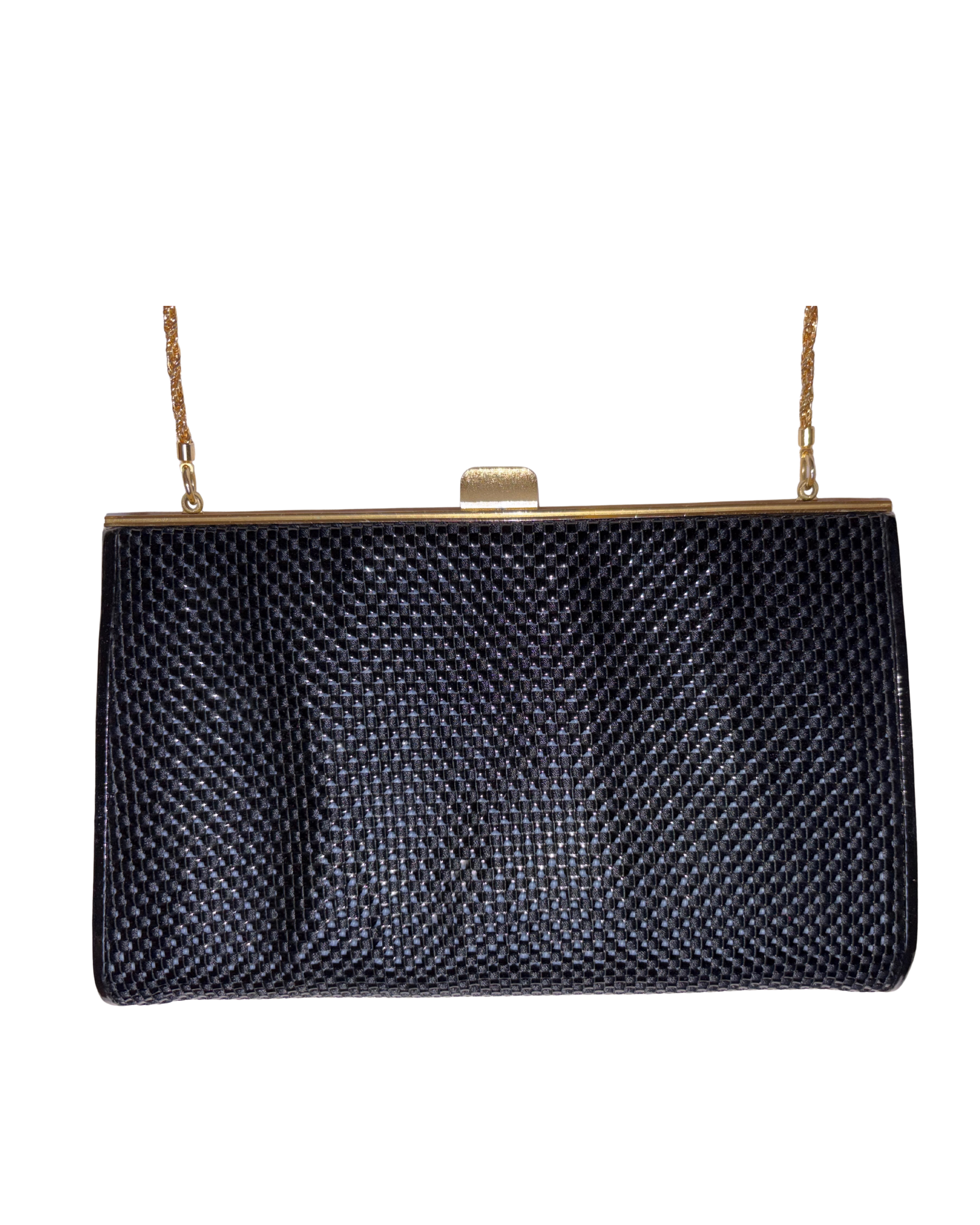 Geantă de seară cu detalii aurii