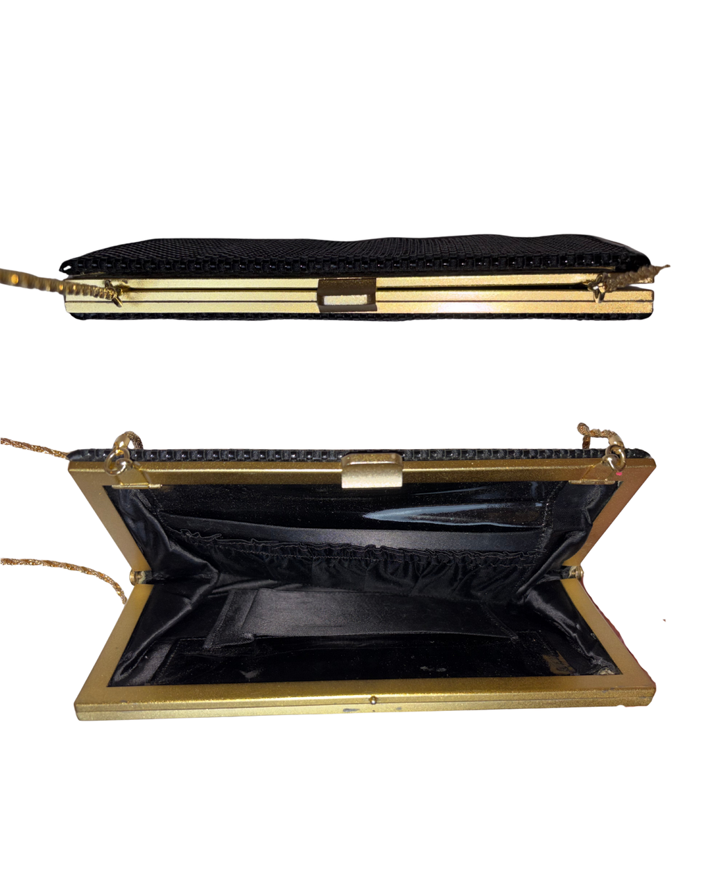 Geantă de seară cu detalii aurii