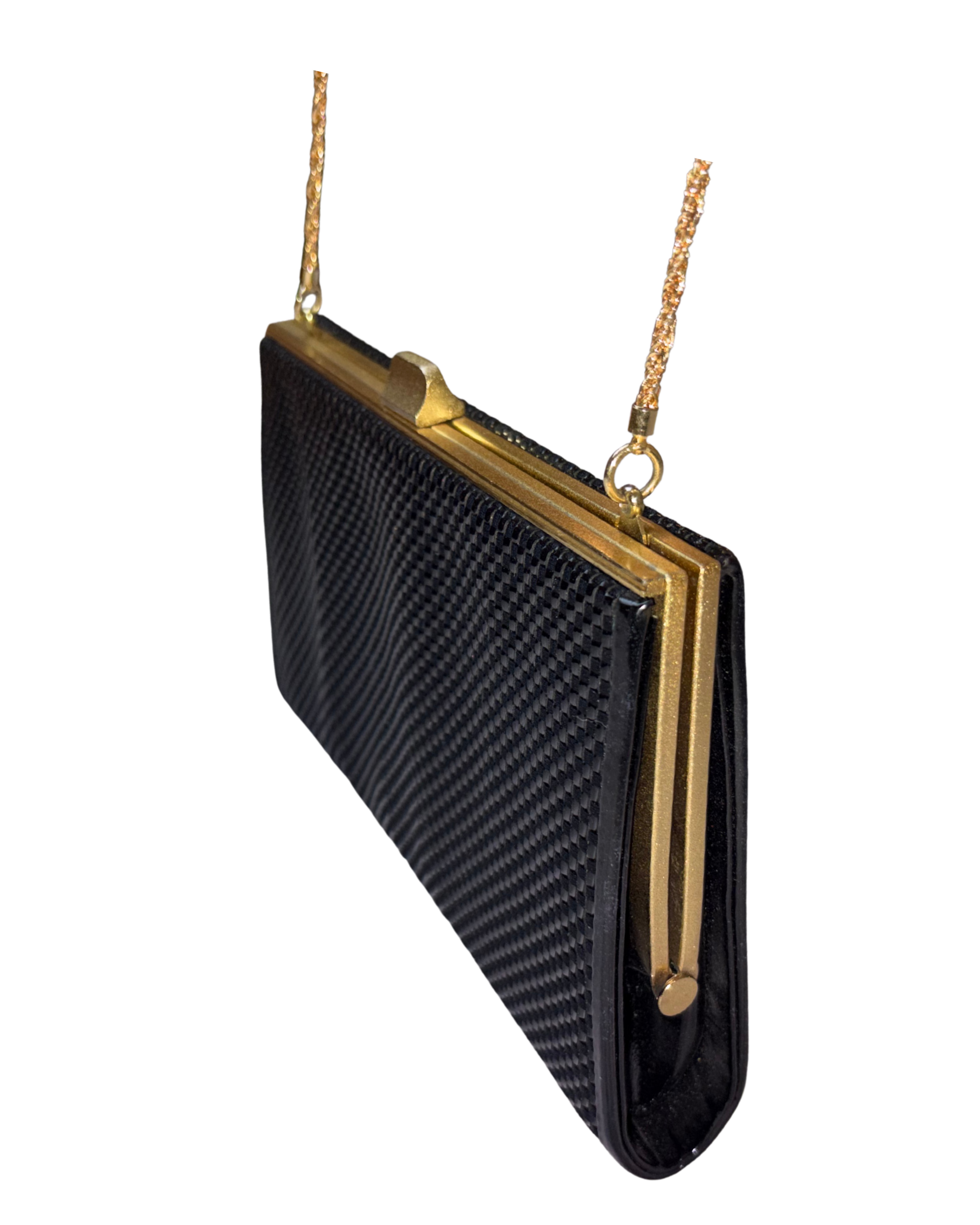 Geantă de seară cu detalii aurii