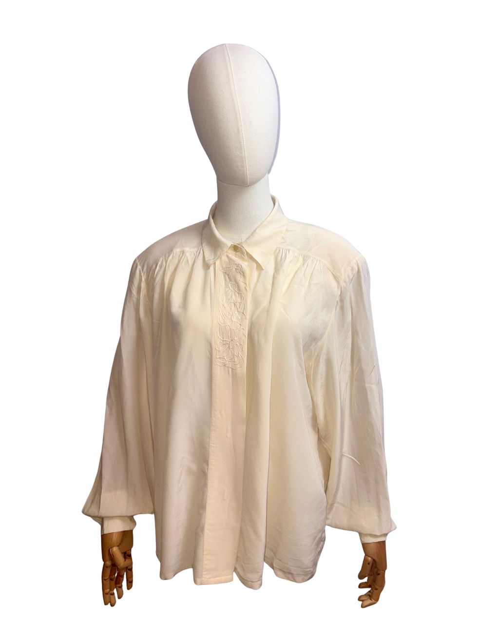 Camasa Vintage din Matase cu Broderie