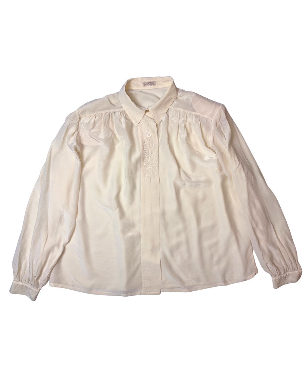 Camasa Vintage din Matase cu Broderie