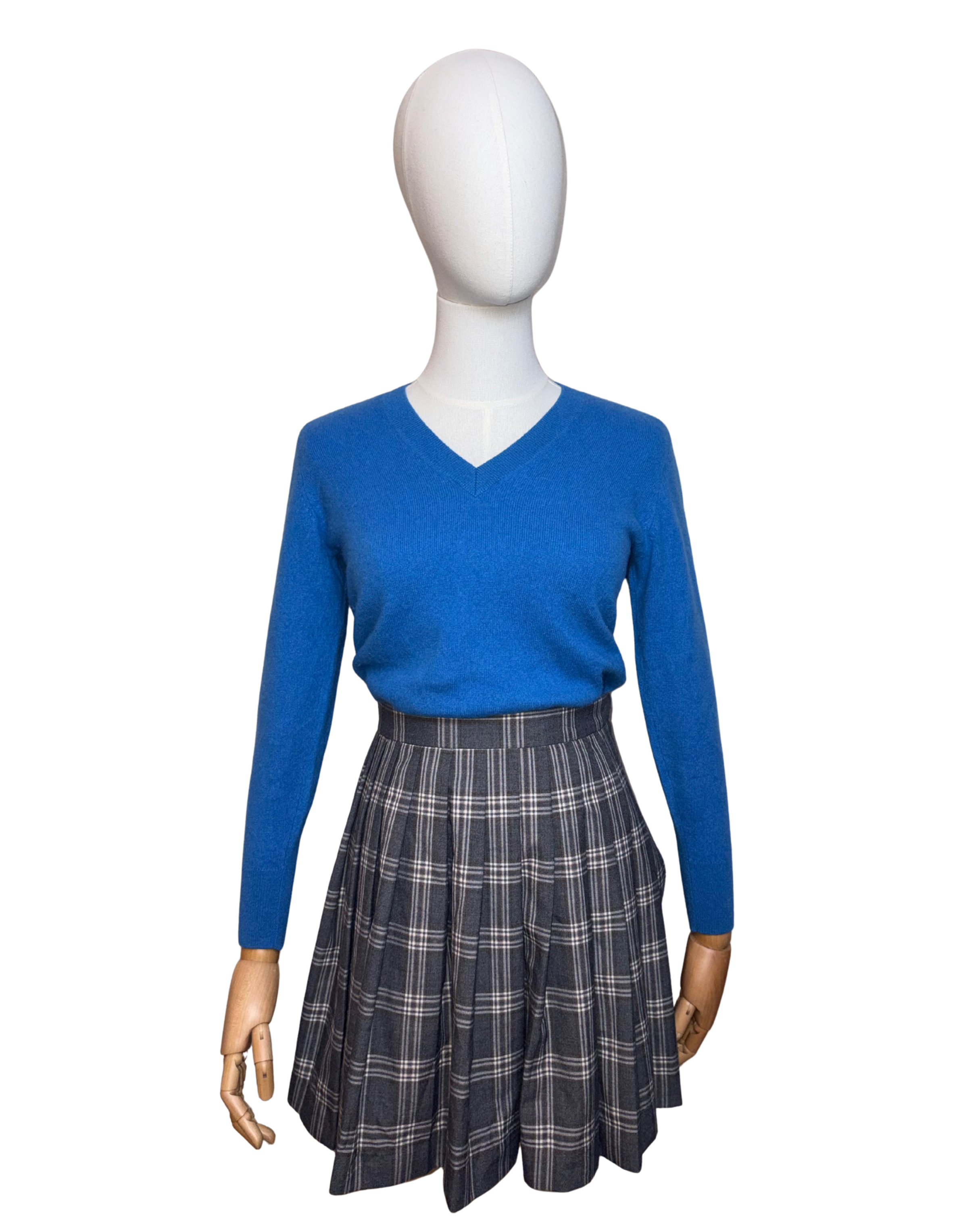 Tartan miniskirt gri