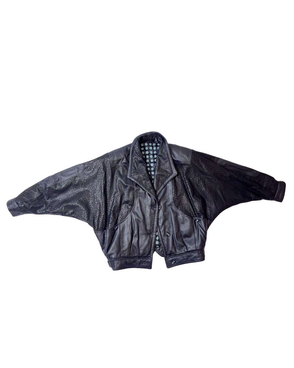 Geaca de piele Bomber Leopard