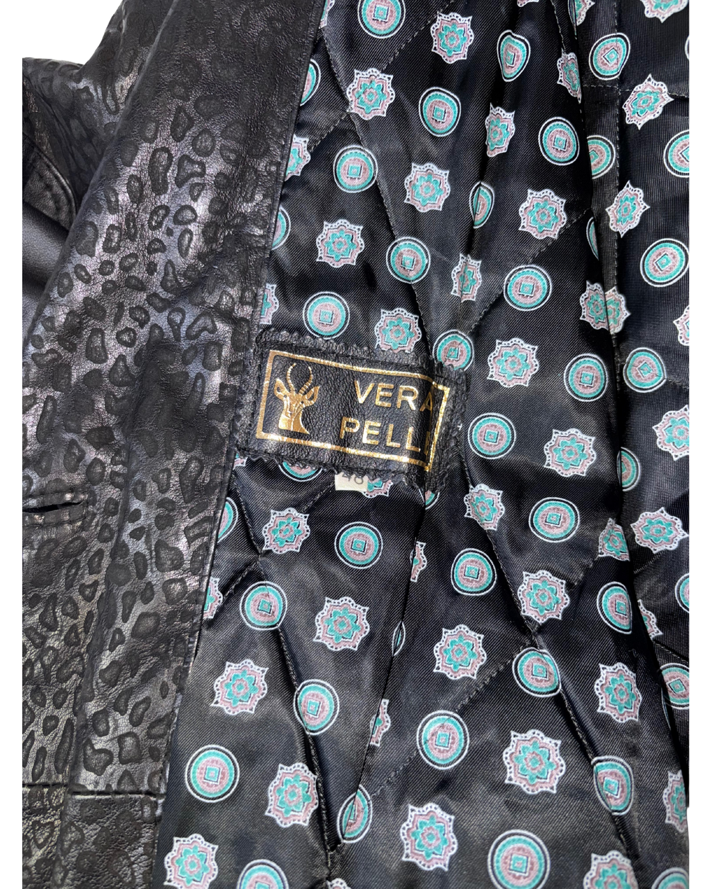 Geaca de piele Bomber Leopard