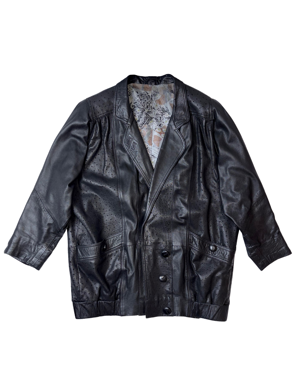 Geaca de piele texturata