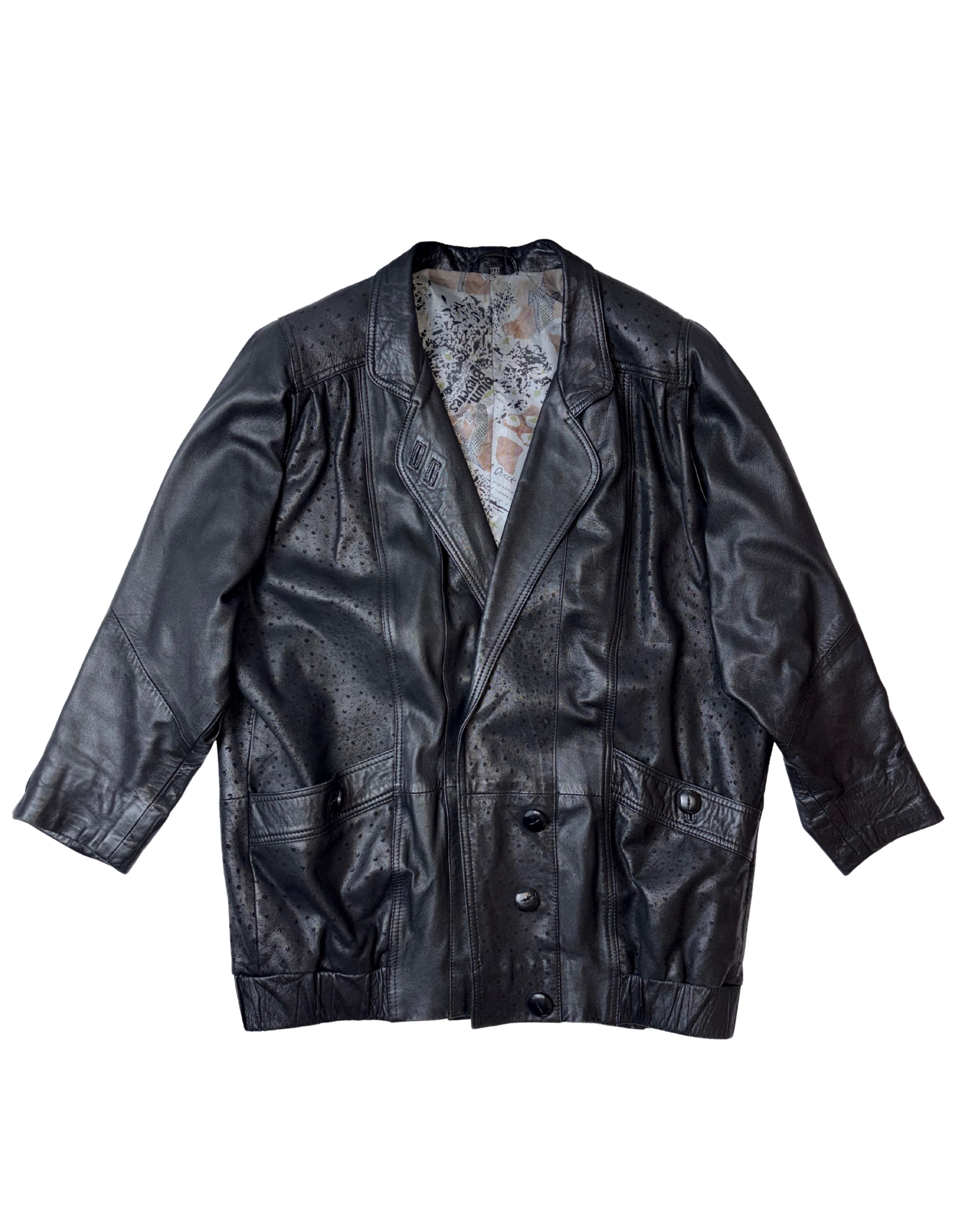 Geaca de piele texturata