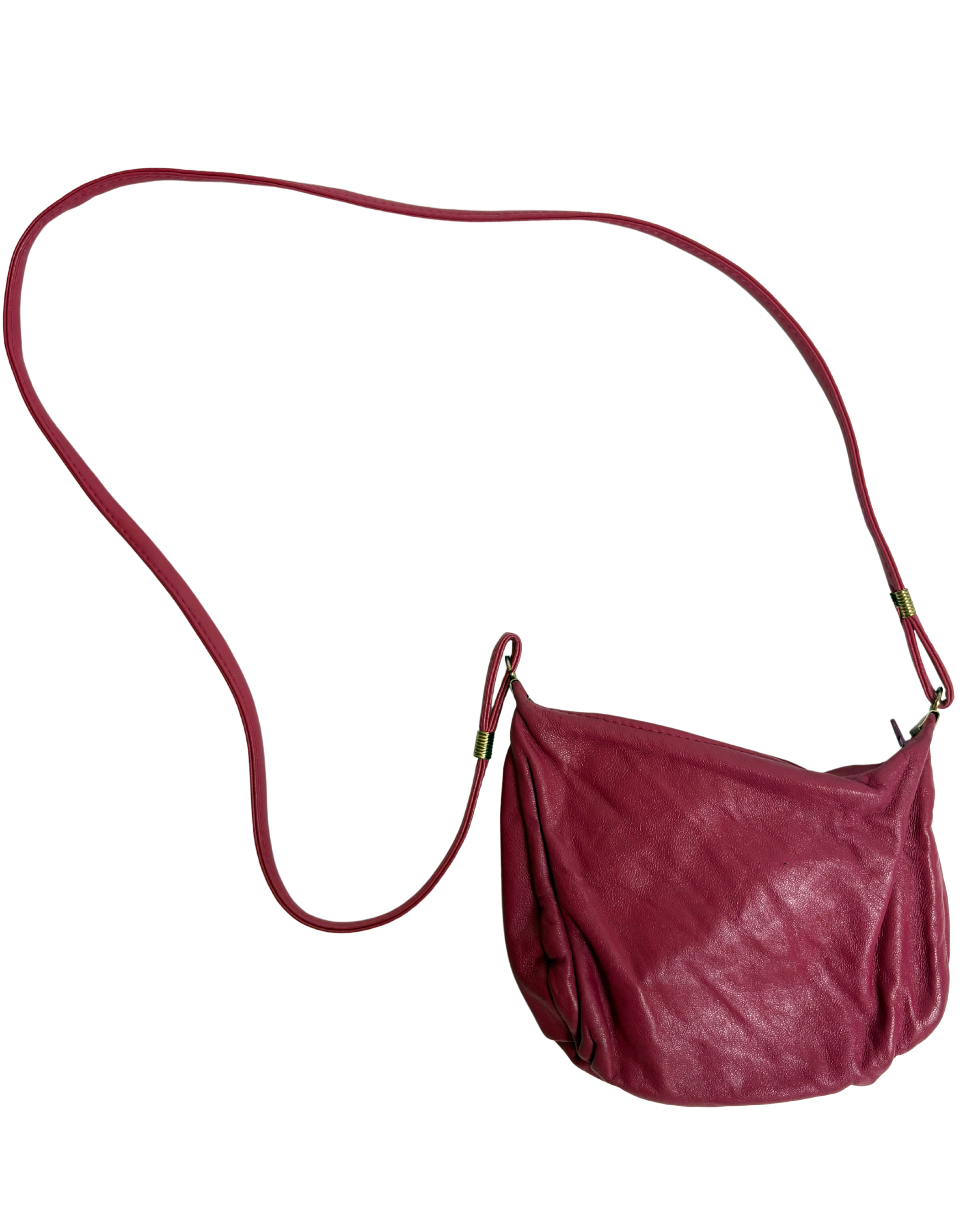 Geantă din piele burgundy