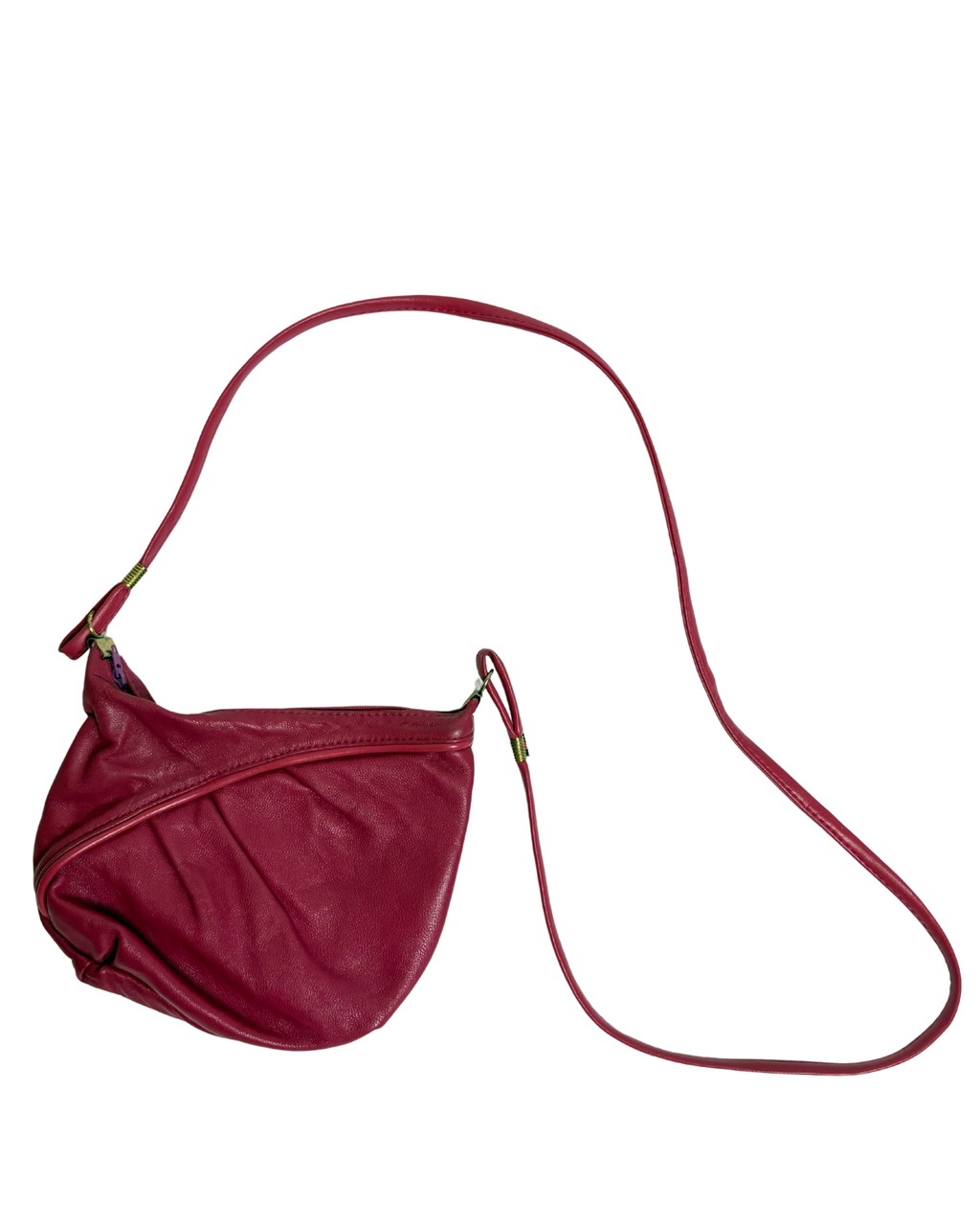 Geantă din piele burgundy