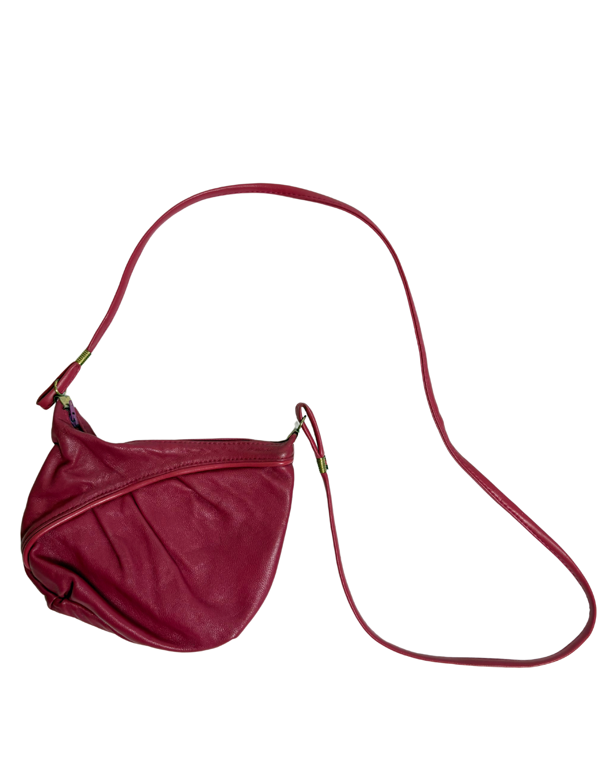 Geantă din piele burgundy