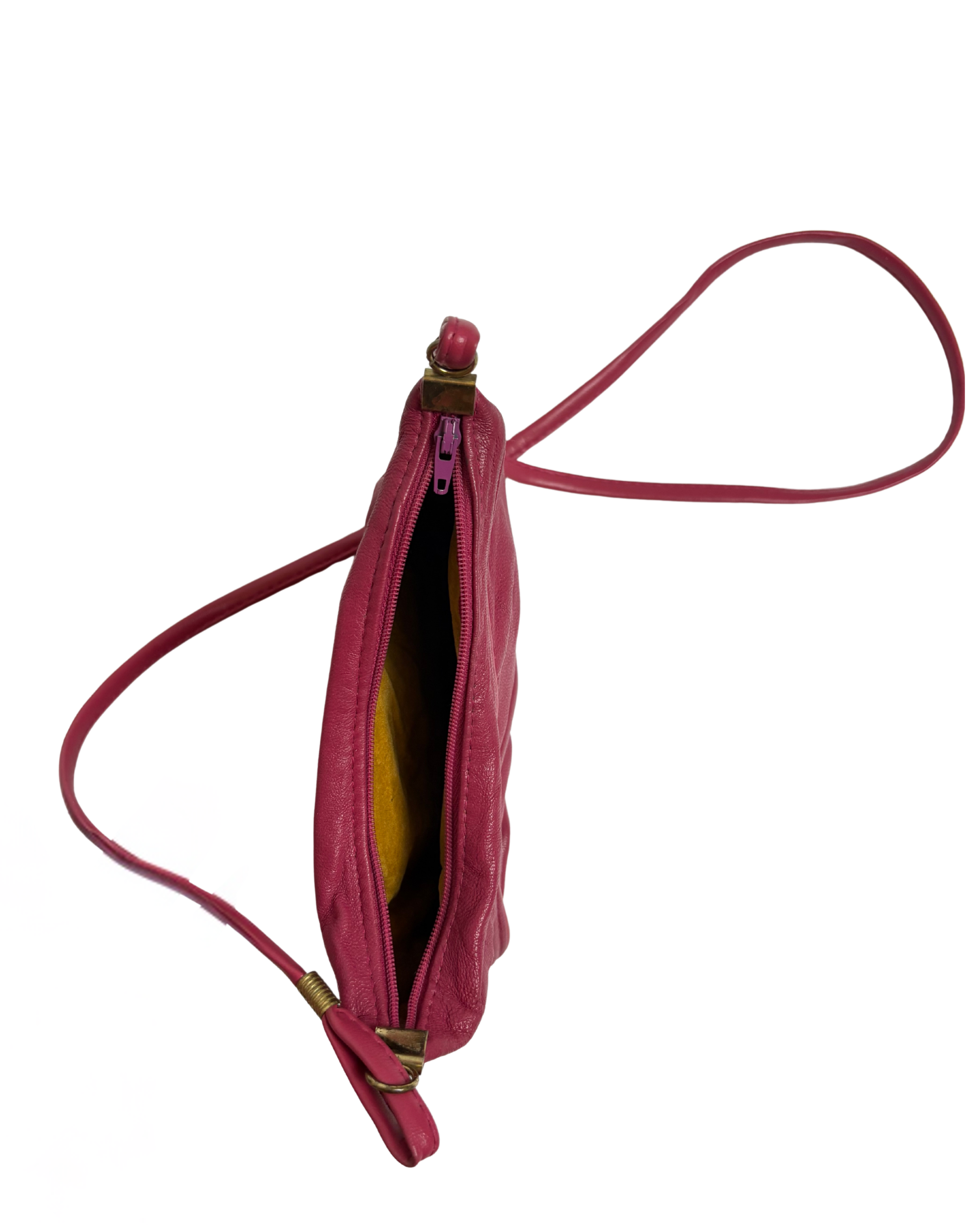 Geantă din piele burgundy