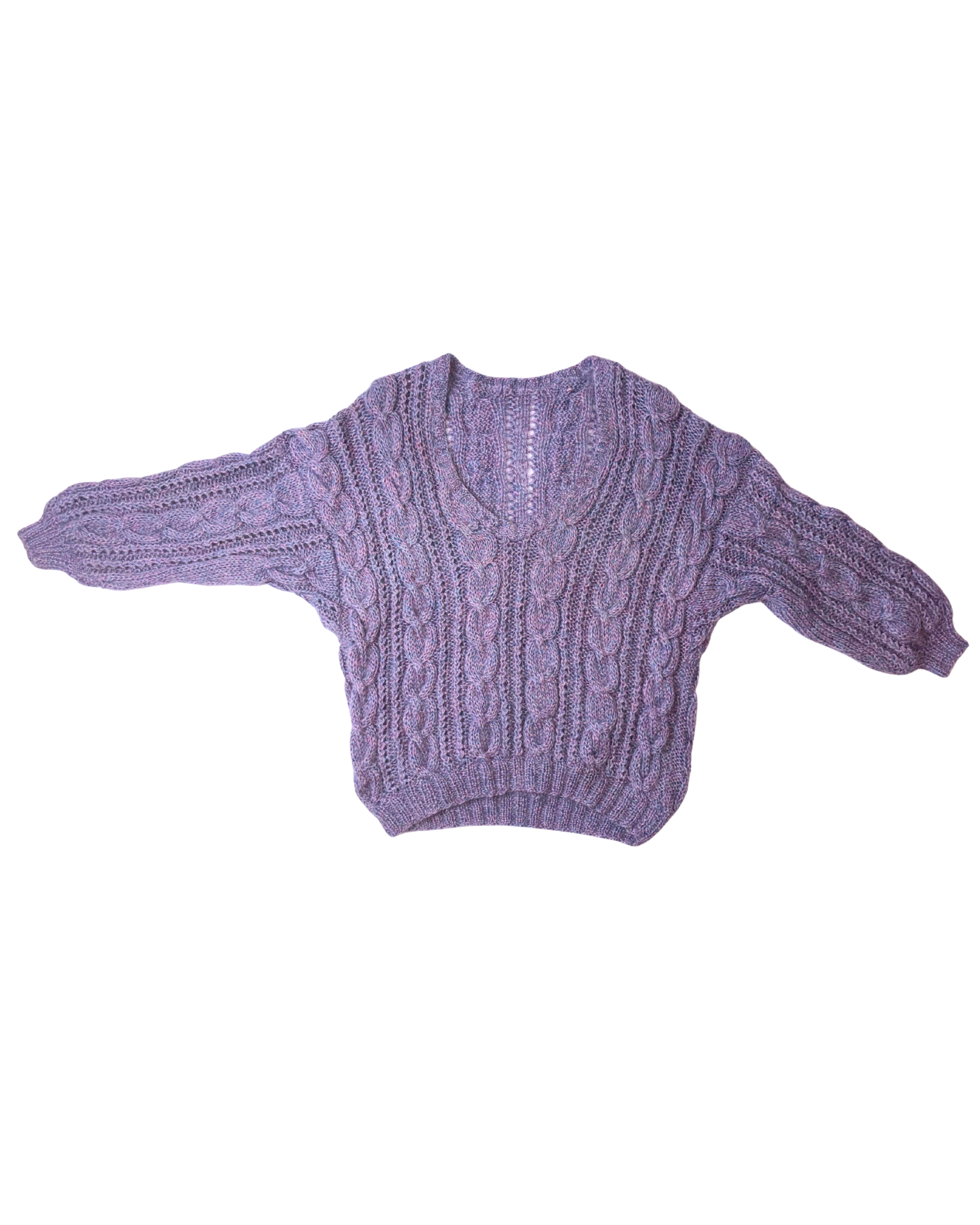 Pulover din Mohair Lila